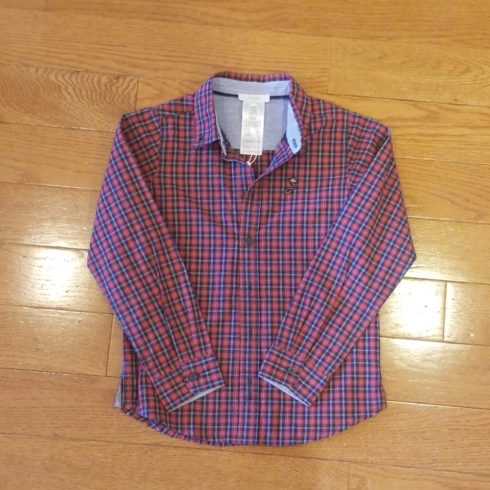 Jacardi Paris plaid shirt 6Y